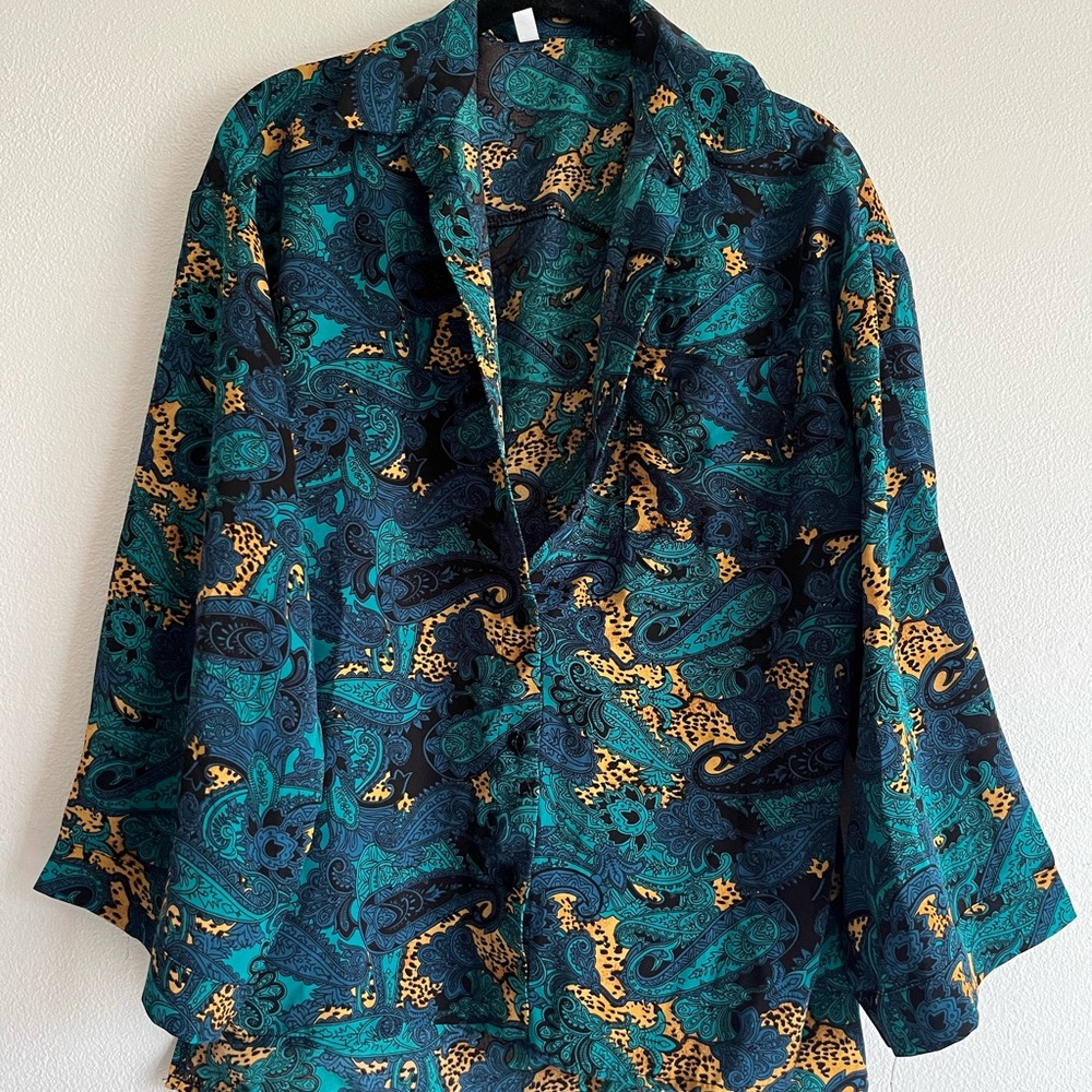 Vibrant Patterned Button Up